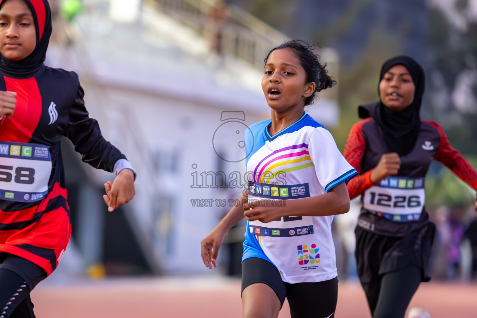 Day 5 of MWSC Interschool Athletics Championships 2024 held in Hulhumale Running Track, Hulhumale, Maldives on Wednesday, 13th November 2024. Photos by: Ismail Thoriq / Images.mv