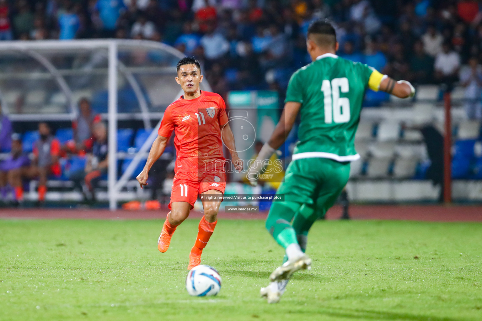 Nepal vs India in SAFF Championship 2023 held in Sree Kanteerava Stadium, Bengaluru, India, on Saturday, 24th June 2023. Photos: Hassan Simah / images.mv