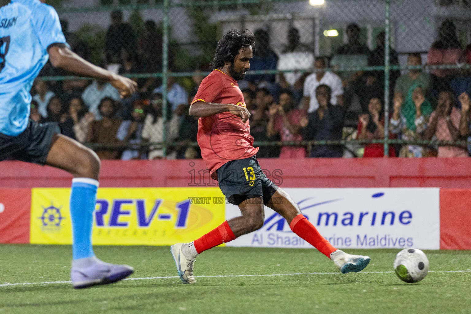 Dh Kudahuvadhoo VS Dh Meedhoo in Day 13 of Golden Futsal Challenge 2024 was held on Saturday, 27th January 2024, in Hulhumale', Maldives Photos: Nausham Waheed / images.mv