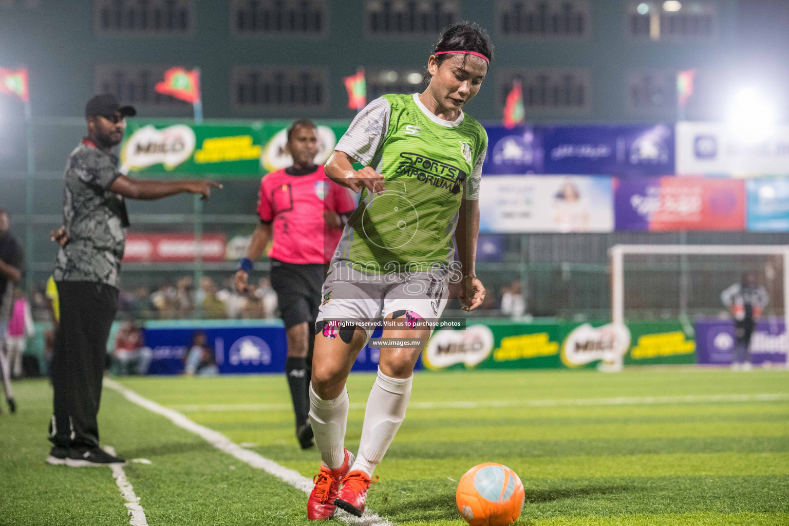 Ports Limited vs WAMCO - in the Finals 18/30 Women's Futsal Fiesta 2021 held in Hulhumale, Maldives on 18 December 2021. Photos by Nausham Waheed & Shuu Abdul Sattar