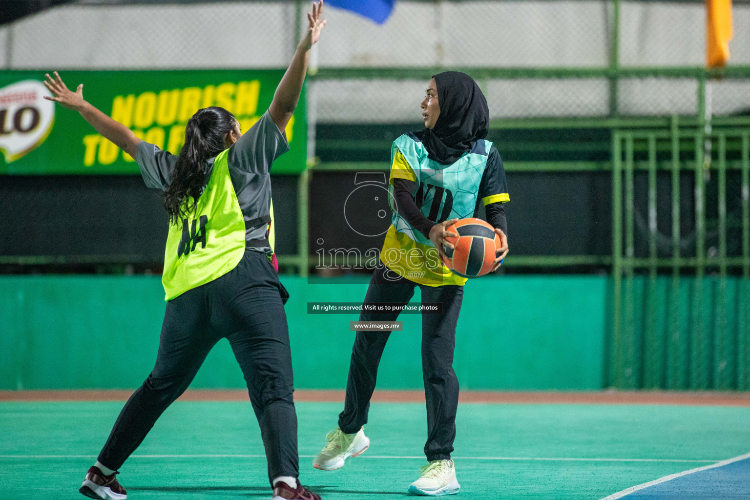 Final of 20th Milo National Netball Tournament 2023, held in Synthetic Netball Court, Male', Maldives on 11th June 2023 Photos: Nausham Waheed/ Images.mv