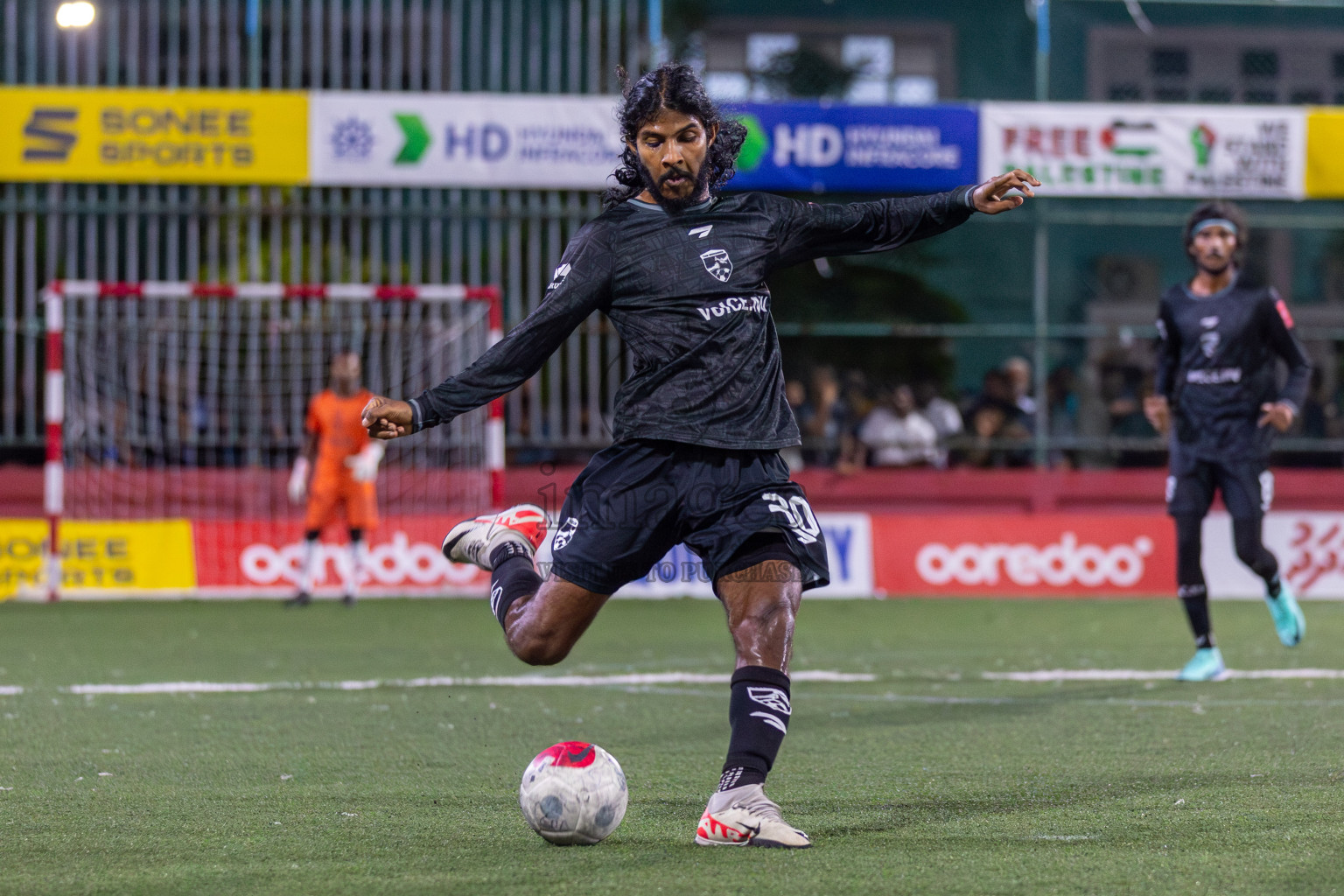 R Inguraidhoo vs R Hulhudhuffaaru in Day 6 of Golden Futsal Challenge 2024 was held on Saturday, 20th January 2024, in Hulhumale', Maldives Photos: Mohamed Mahfooz Moosa / images.mv