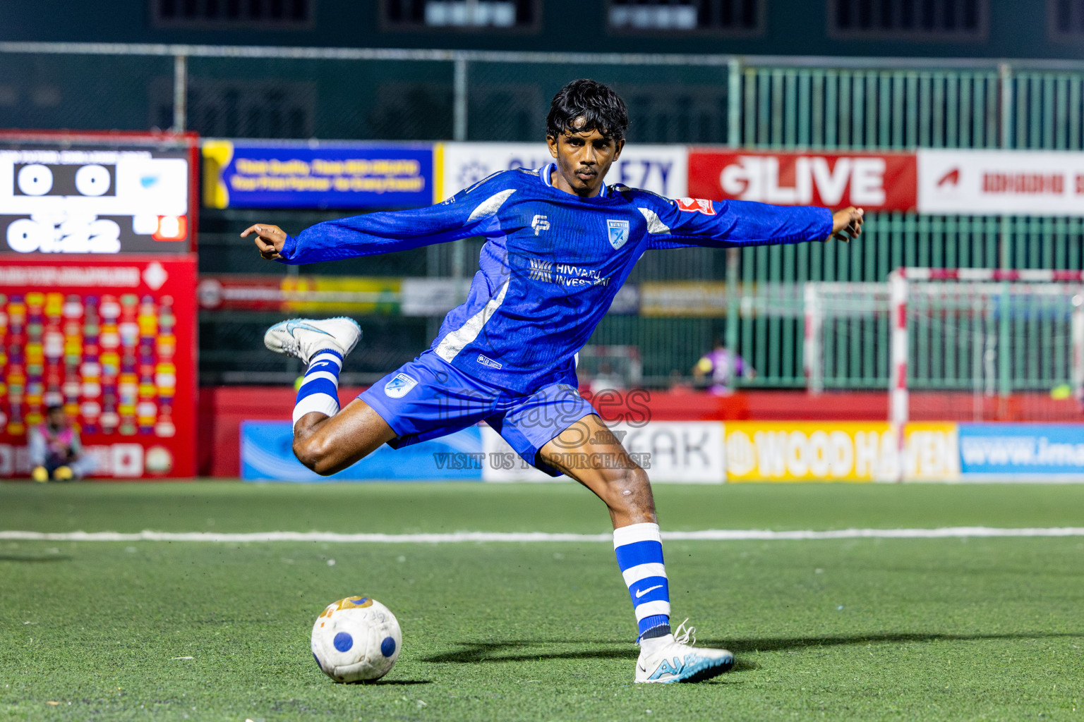 V Keyodhoo vs AA Mathiveri in zone round on Day 32 of Golden Futsal Challenge 2025 was held on Wednesday , 5th February 2025, in Hulhumale', Maldives. Photos: Nausham Waheed / images.mv