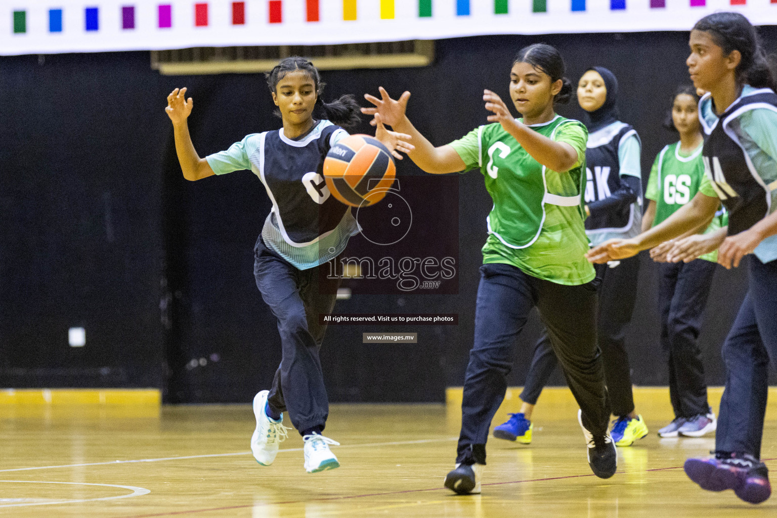 Day 10 of 24th Interschool Netball Tournament 2023 was held in Social Center, Male', Maldives on 5th November 2023. Photos: Nausham Waheed / images.mv