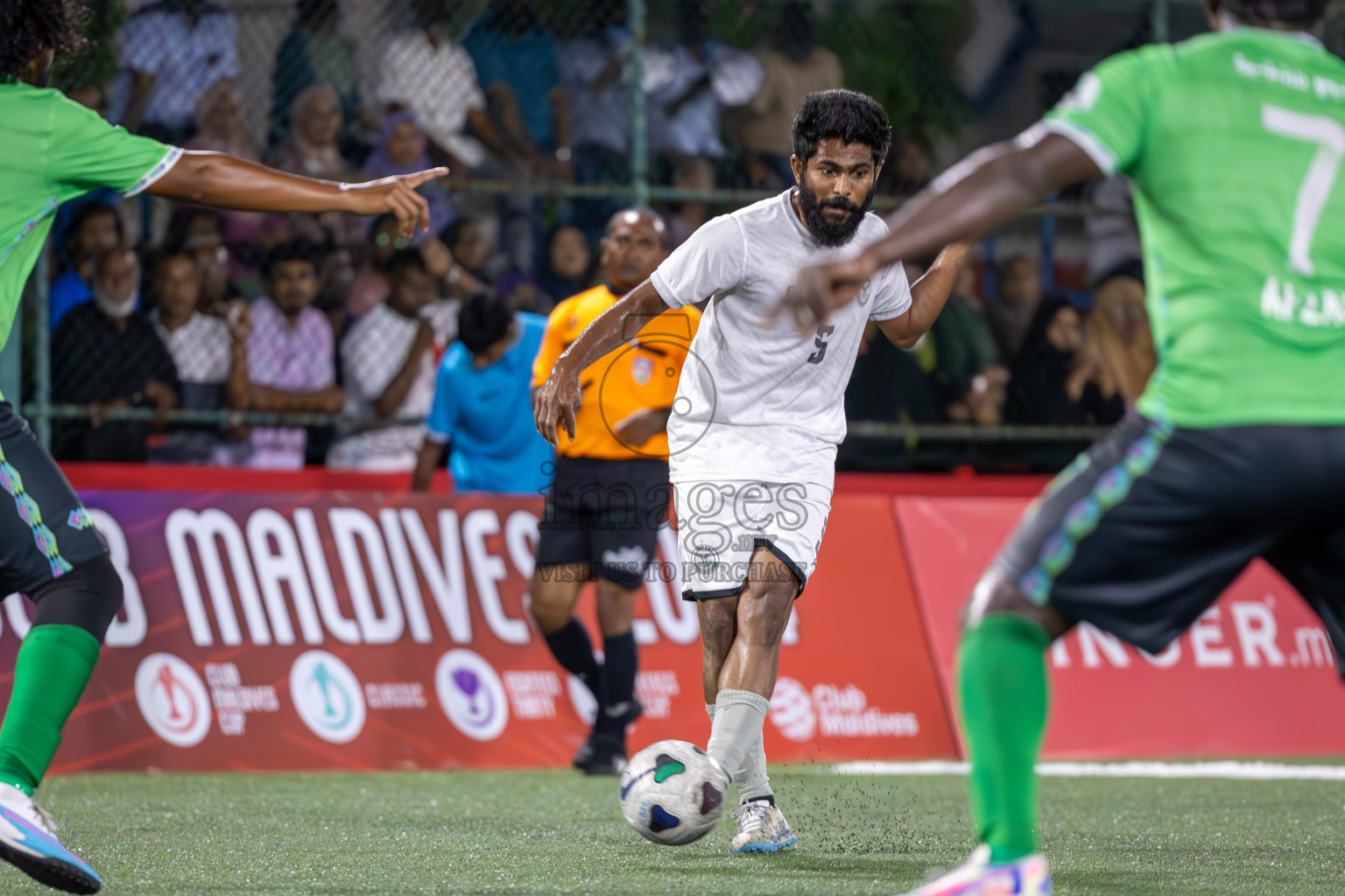 Team DJA vs Male' City Council in Club Maldives Classic 2024 held in Rehendi Futsal Ground, Hulhumale', Maldives on Tuesday, 10th September 2024.
Photos: Ismail Thoriq / images.mv