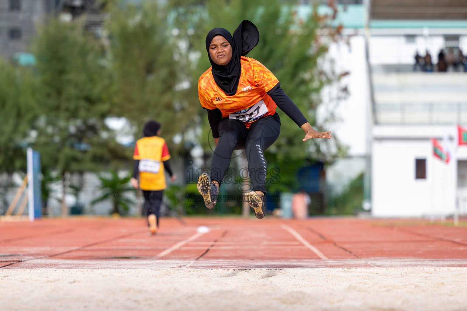 Day 1 of MWSC Interschool Athletics Championships 2024 held in Hulhumale Running Track, Hulhumale, Maldives on Saturday, 9th November 2024. 
Photos by: Ismail Thoriq, Hassan Simah / Images.mv