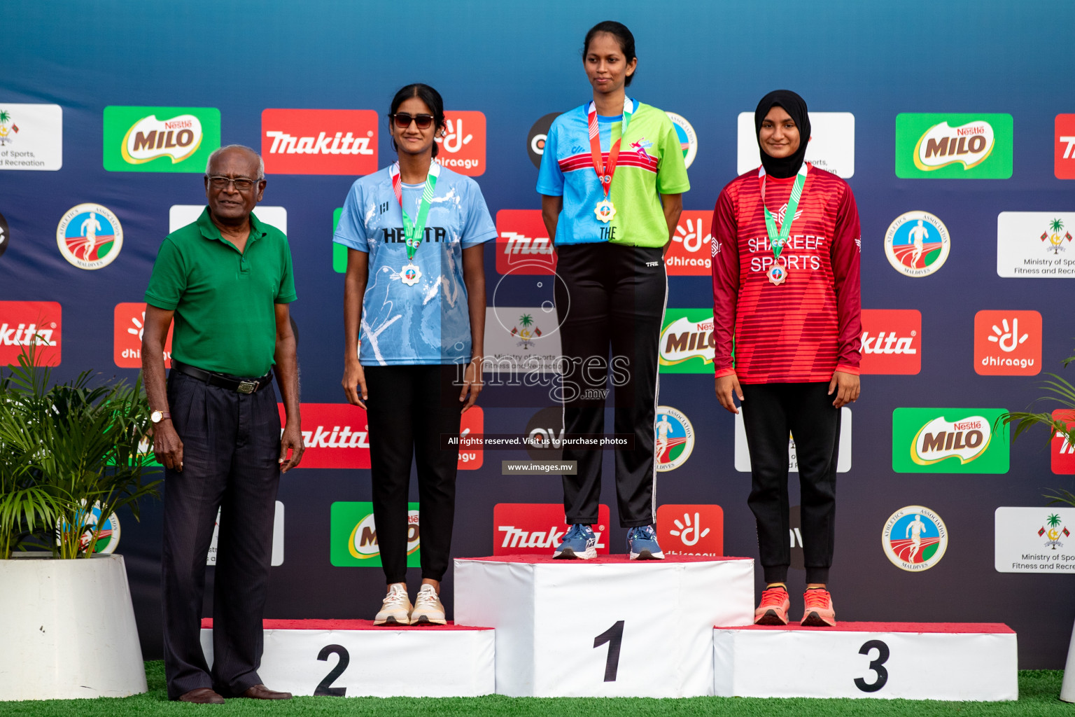 Day 2 of National Athletics Championship 2023 was held in Ekuveni Track at Male', Maldives on Friday, 24th November 2023. Photos: Hassan Simah / images.mv