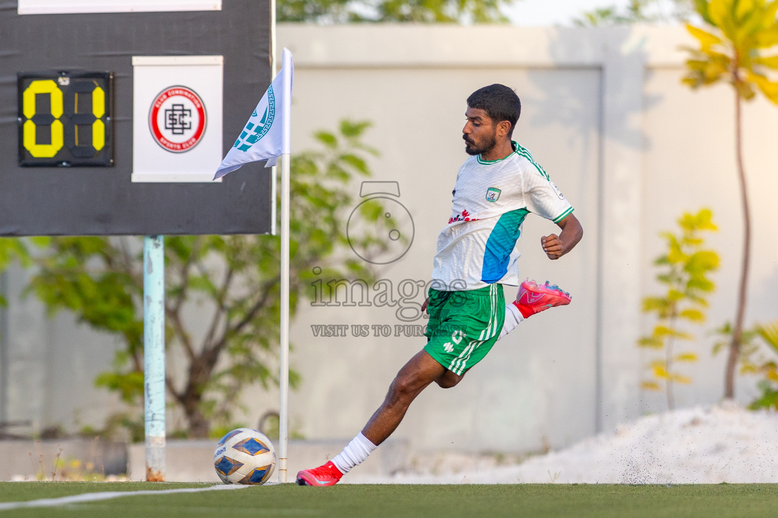 Huss Songun Football Team vs CC Sports Club in Day 2 of Eydhafushi Cup 2025 held in Eydhafushi Football Stadium at B. Eydhafushi, Maldives on Saturday, 6th September 2025. Photos: Mohamed Mahfouz Moosa / images.mv