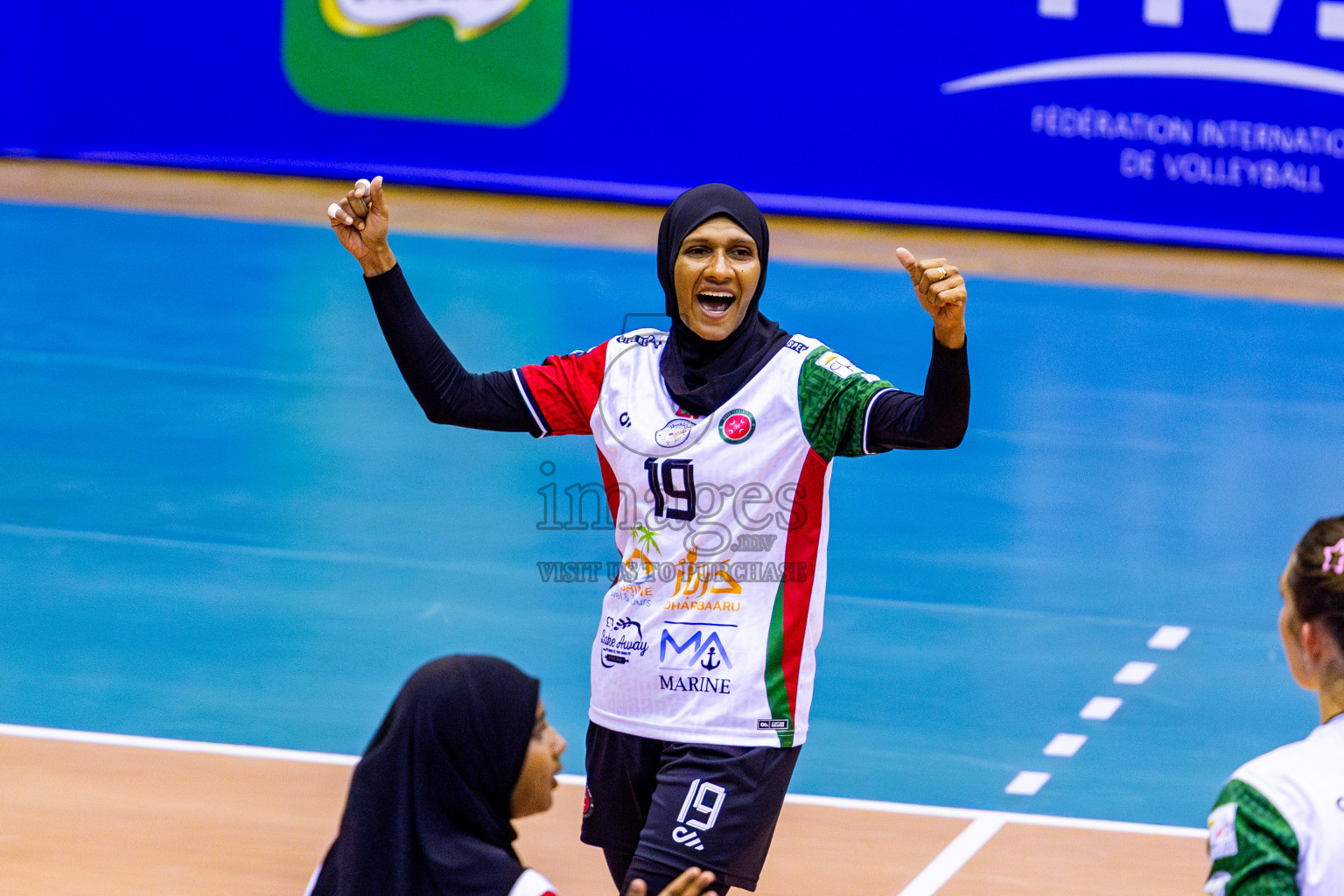 Police Club vs Huraa Community Club in Day 6 of Women's Division of VAM Cup 2025 held in Male', Maldives on Monday, 14th April 2025 at Social Center Indoor Hall Photos By: Nausham Waheed / images.mv