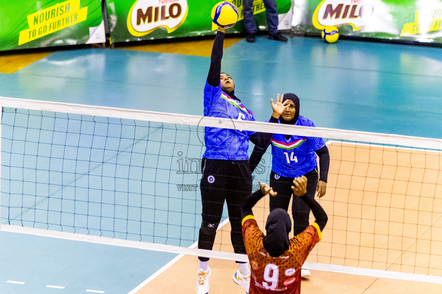 Day 1 of Women's Division of Milo VAM Cup 2024 held in Male', Maldives on Tuesday, 8th July 2024 at Social Center Indoor Hall Photos By: Nausham Waheed / images.mv