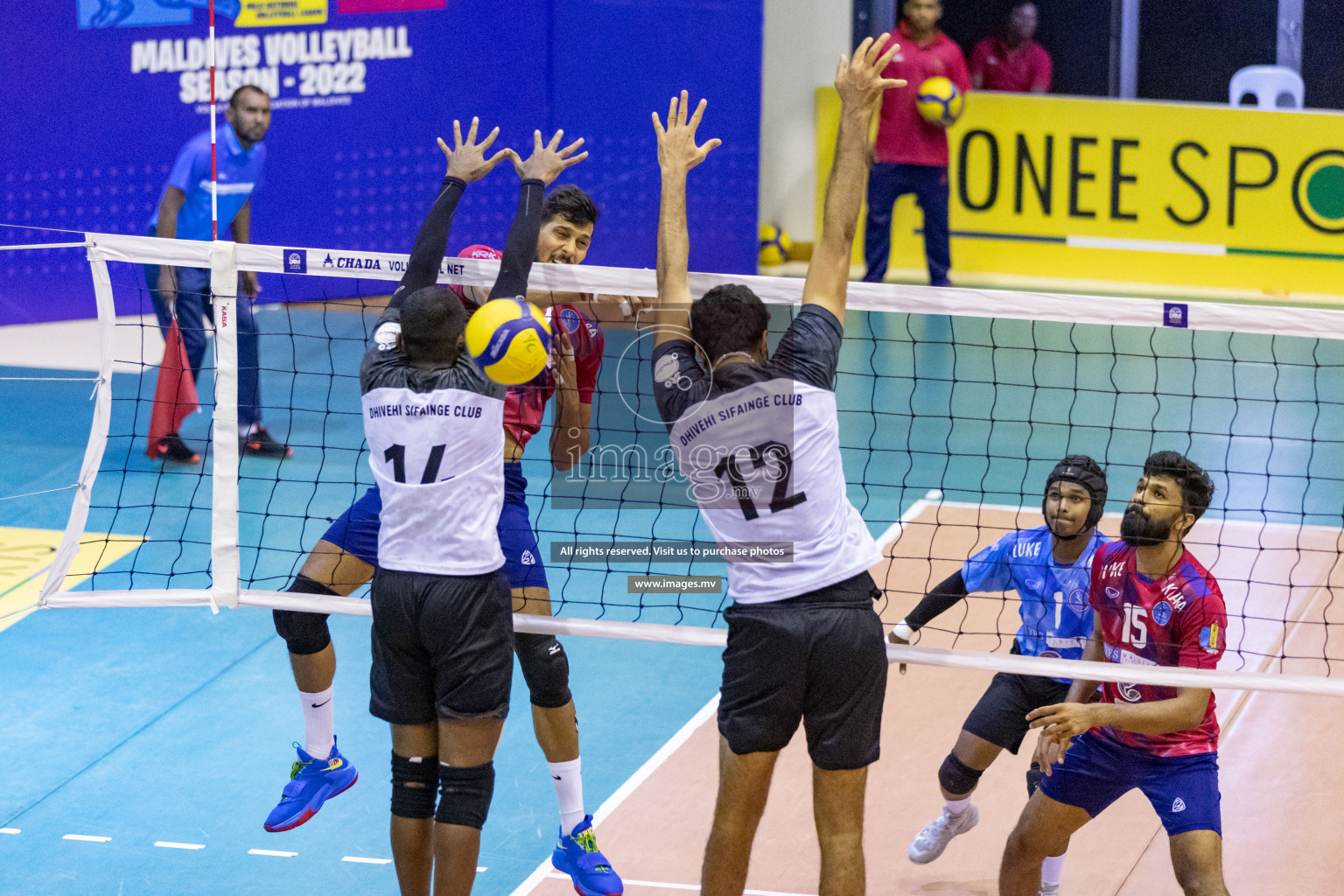 Sports Club City vs Dhivehi Sifainge Club in the Finals of National Volleyball Tournament 2022 on Thursday, 07th July 2022, held in Social Center, Male', Maldives