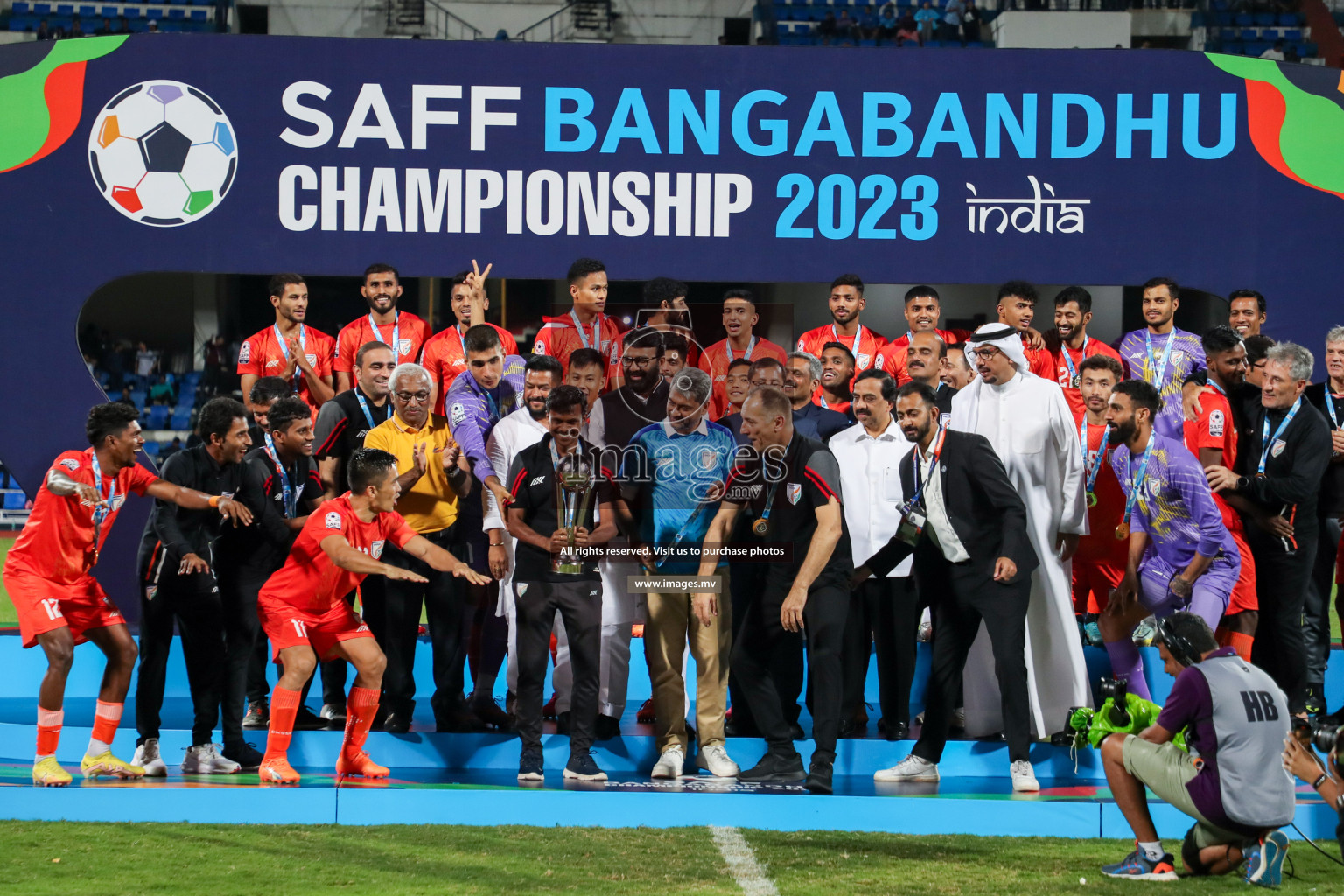 Kuwait vs India in the Final of SAFF Championship 2023 held in Sree Kanteerava Stadium, Bengaluru, India, on Tuesday, 4th July 2023. Photos: Nausham Waheed, Hassan Simah / images.mv