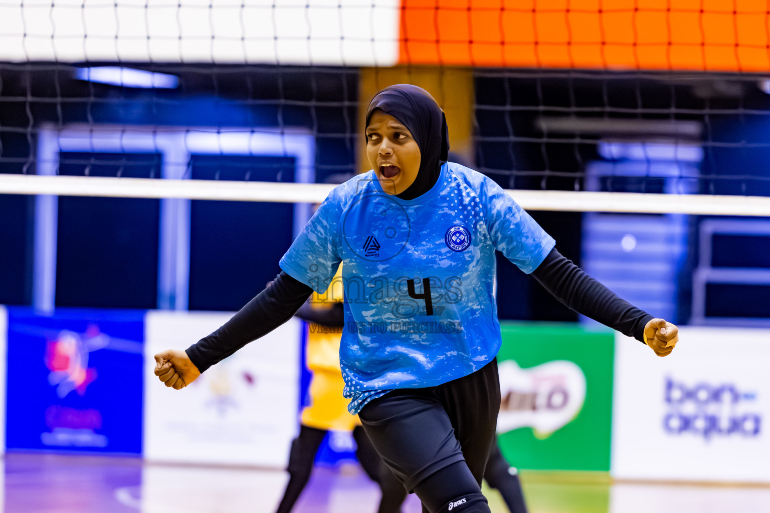 Male' City Team 1 vs Male' City Team 3 in the Finals of MILO Raajje Volley Junior Championship 2025 (U19 Girls) was held in Social Center Indoor Hall, Maldives on Sunday, 28th September 2025. Photos: Nausham Waheed / images.mv