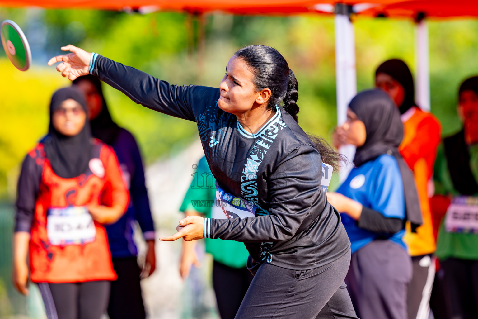 Day 6 of MWSC Interschool Athletics Championships 2024 held in Hulhumale Running Track, Hulhumale, Maldives on Thursday, 14th November 2024. Photos by: Nausham Waheed / Images.mv