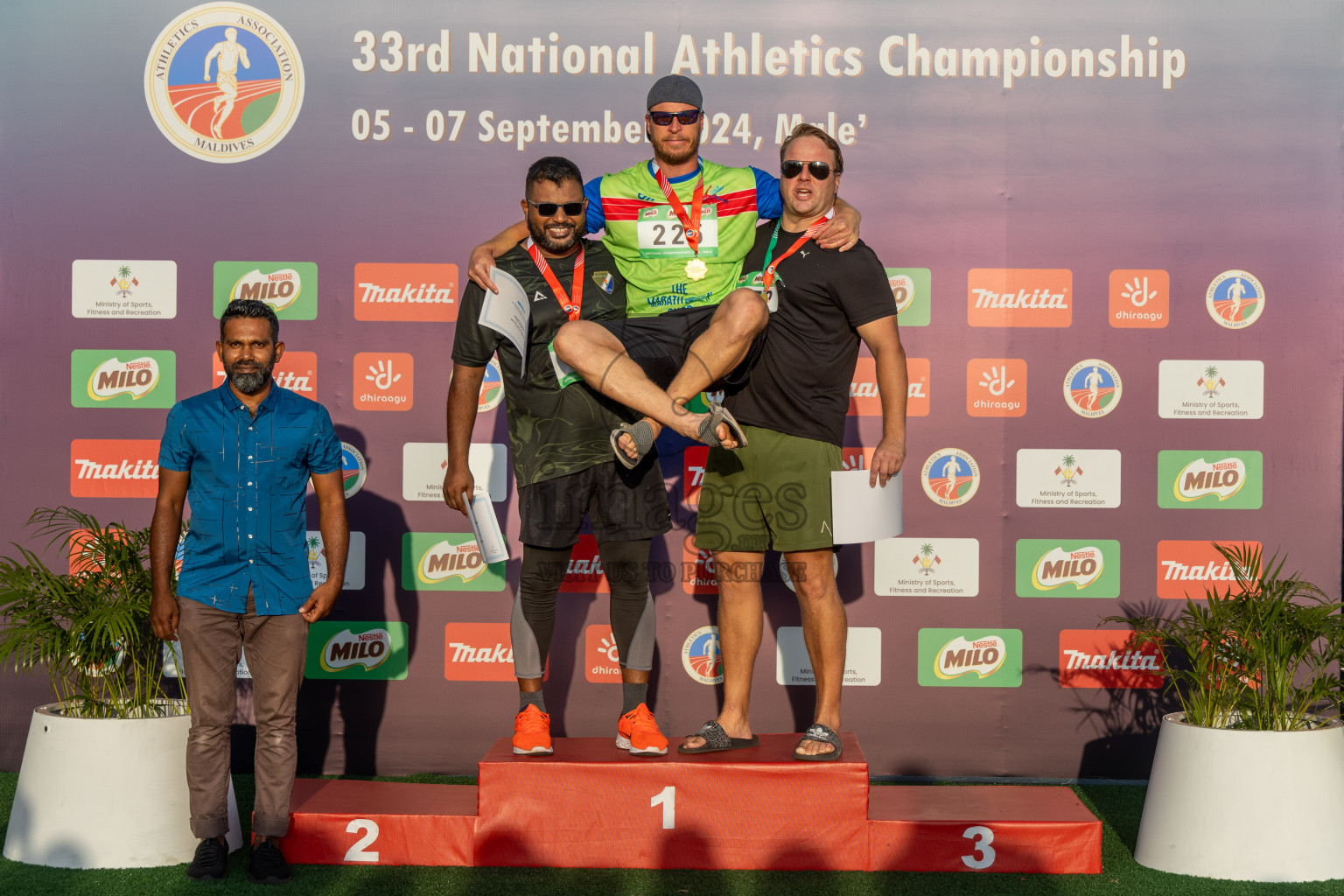 Day 3 of 33rd National Athletics Championship was held in Ekuveni Track at Male', Maldives on Saturday, 7th September 2024. Photos: Hassan Simah / images.mv