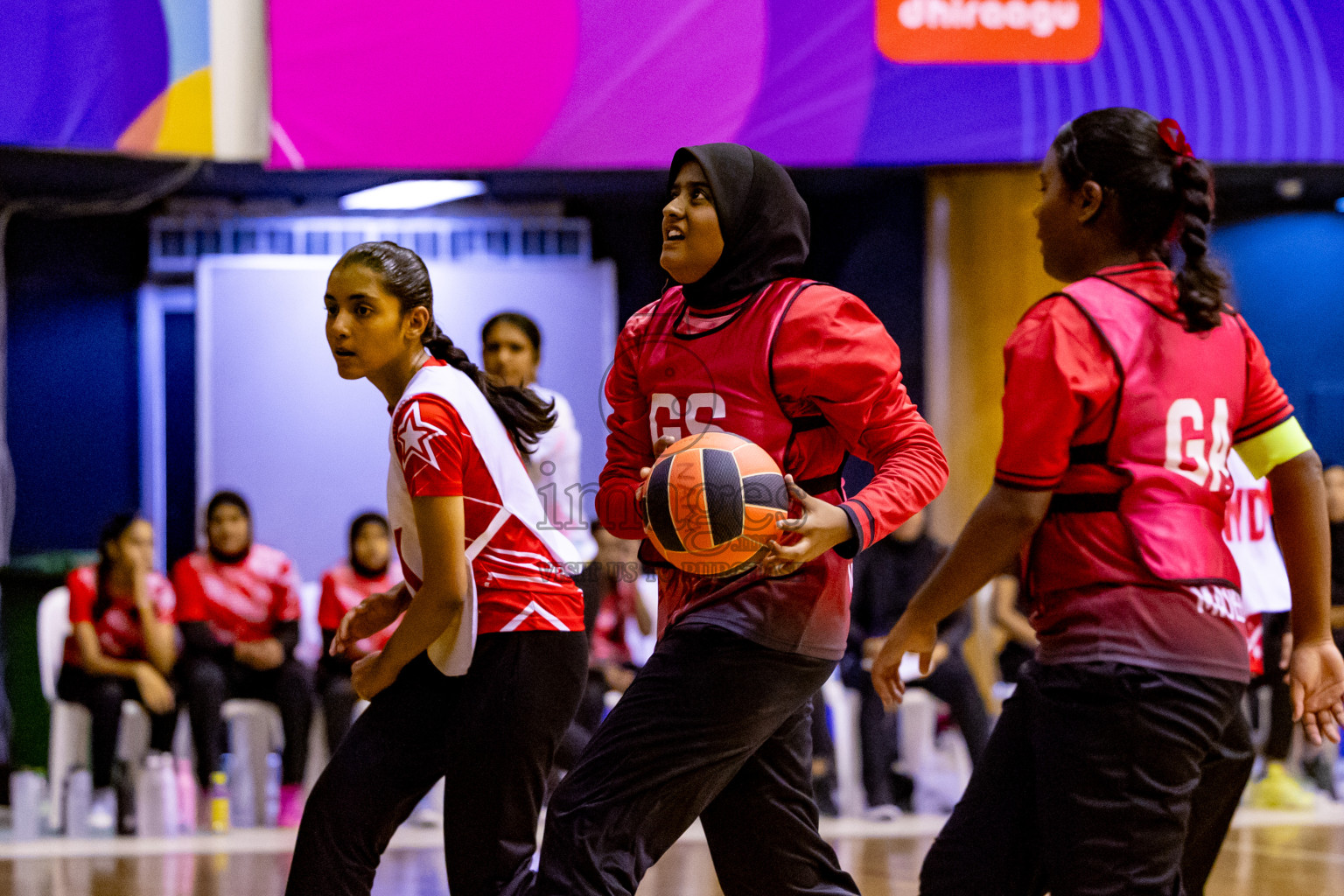 Day 13 of 25th Inter-School Netball Tournament was held in Social Center at Male', Maldives on Saturday, 24th August 2024. Photos: Hassan Simah / images.mv