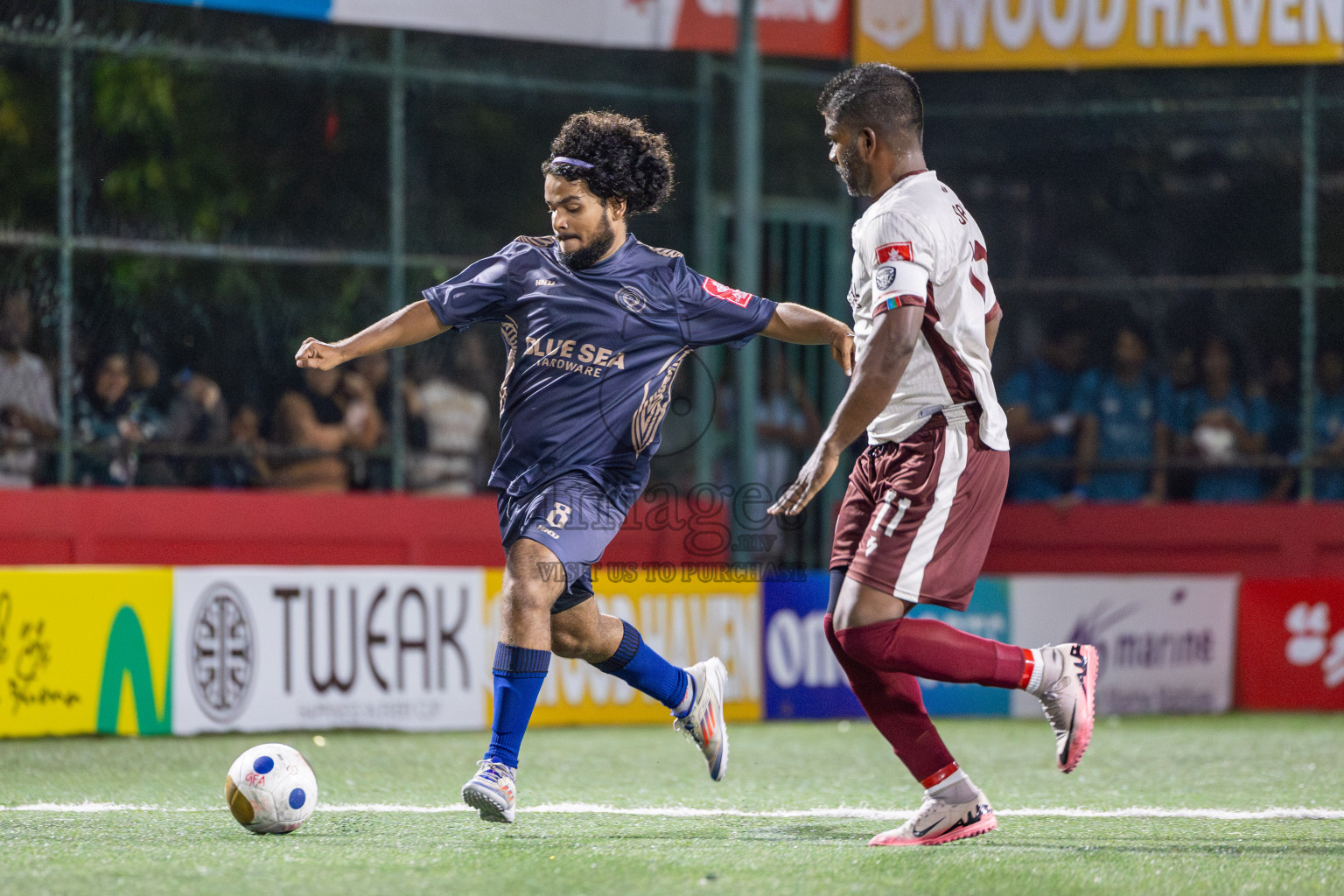 S. Maradhofeydhoo vs S. Hulhudhoo in Day 12 of Golden Futsal Challenge 2025 was held on Thursday, 16th January 2025, in Hulhumale', Maldives Photos: Mohamed Mahfooz Moosa / images.mv