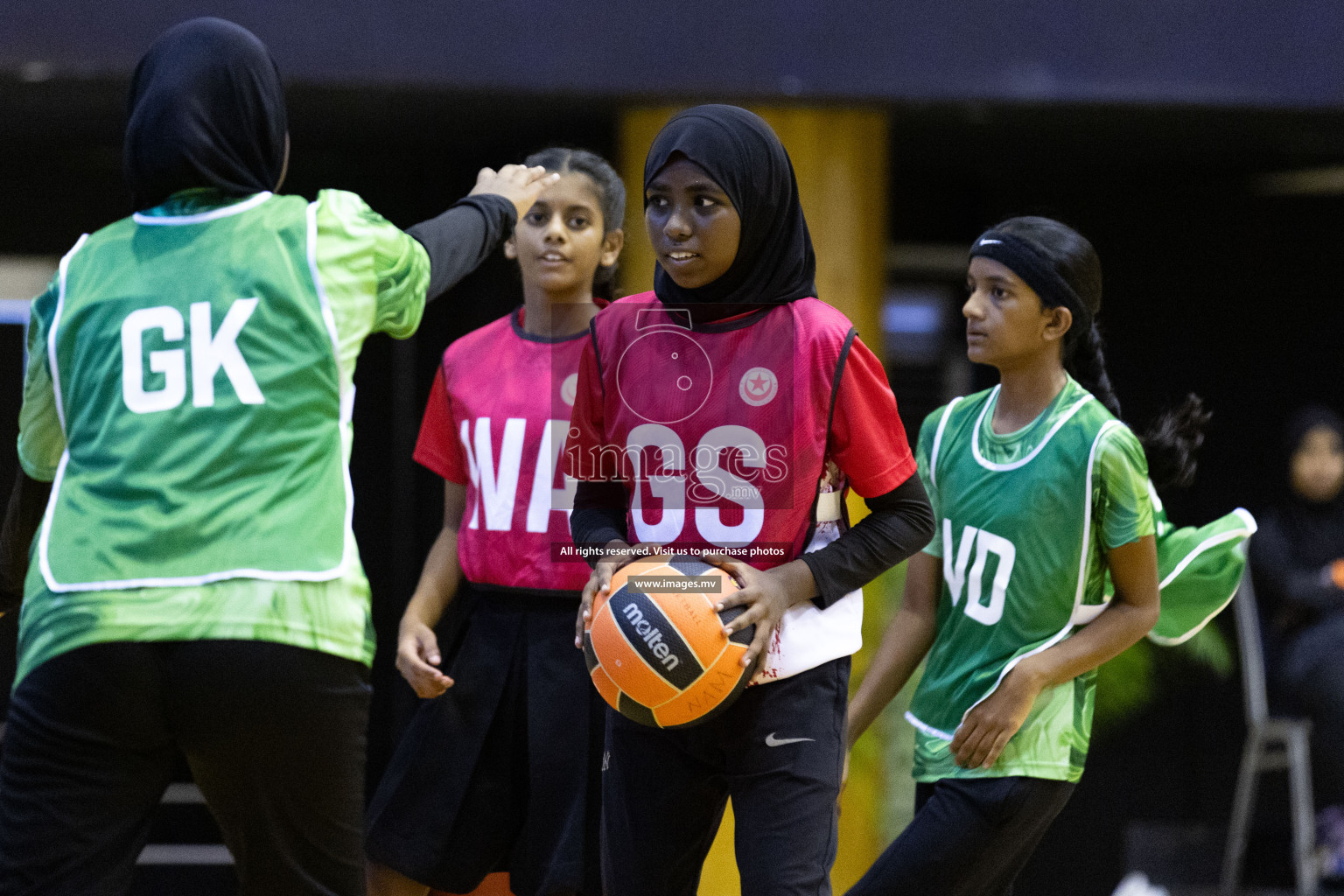 Day 10 of 24th Interschool Netball Tournament 2023 was held in Social Center, Male', Maldives on 5th November 2023. Photos: Nausham Waheed / images.mv