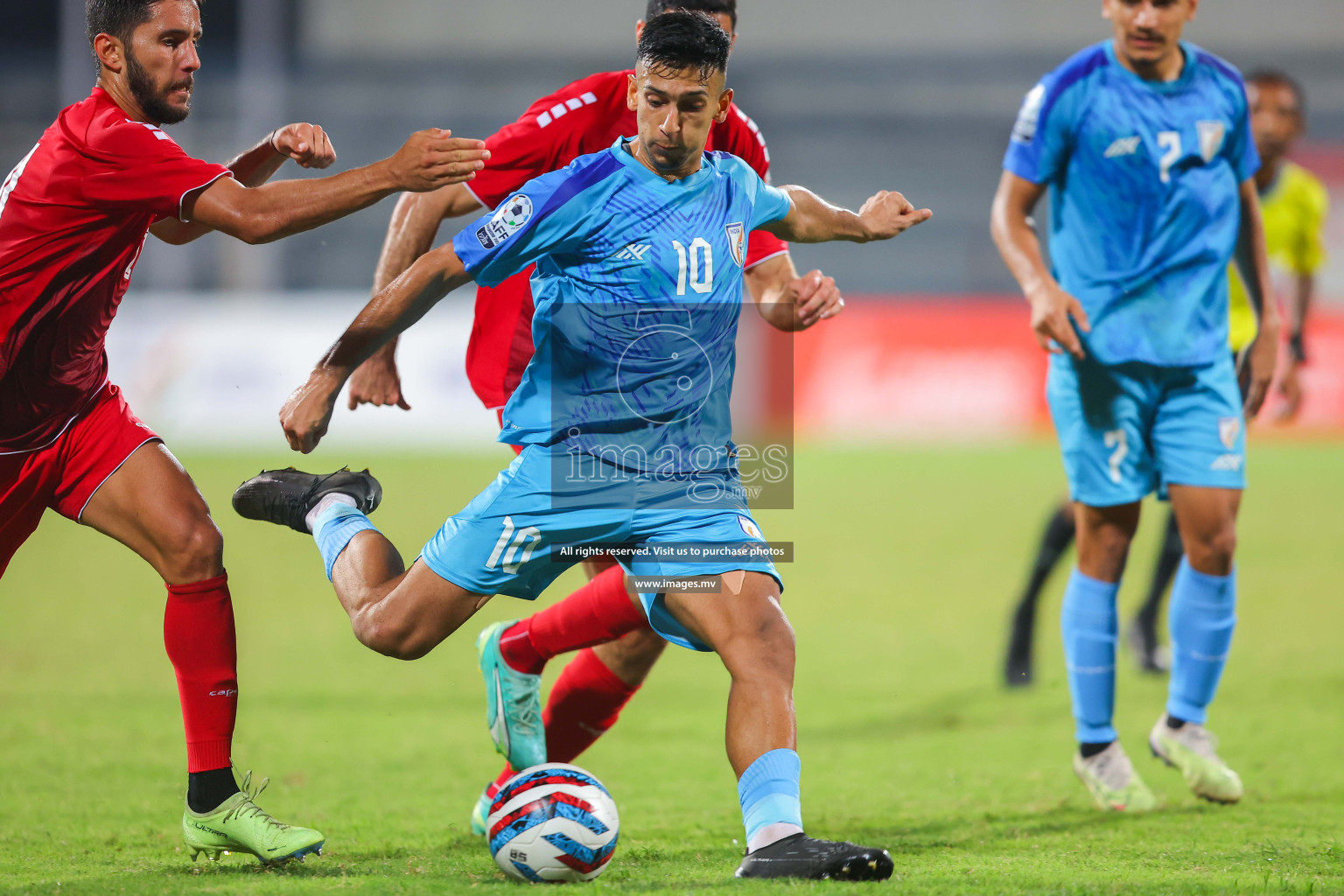 Lebanon vs India in the Semi-final of SAFF Championship 2023 held in Sree Kanteerava Stadium, Bengaluru, India, on Saturday, 1st July 2023. Photos: Hassan Simah / images.mv