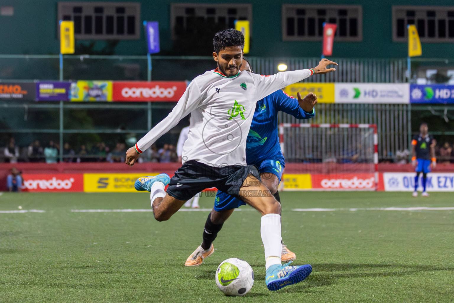 H.Dh Makunudhoo vs H.Dh Finey in Day 6 of Golden Futsal Challenge 2024 was held on Saturday, 20th January 2024, in Hulhumale', Maldives Photos: Mohamed Mahfooz Moosa / images.mv