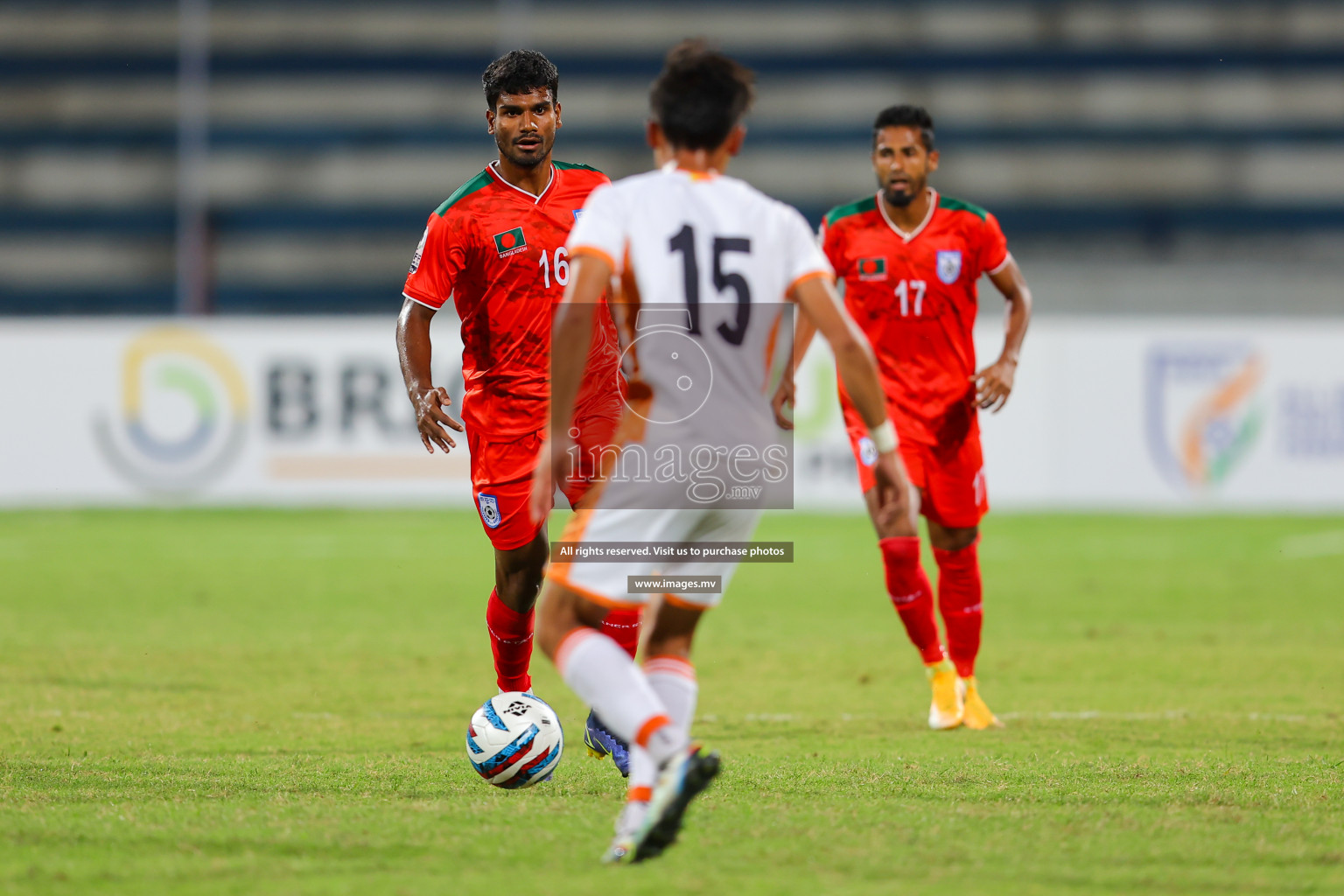 Bhutan vs Bangladesh in SAFF Championship 2023 held in Sree Kanteerava Stadium, Bengaluru, India, on Wednesday, 28th June 2023. Photos: Nausham Waheed, Hassan Simah / images.mv