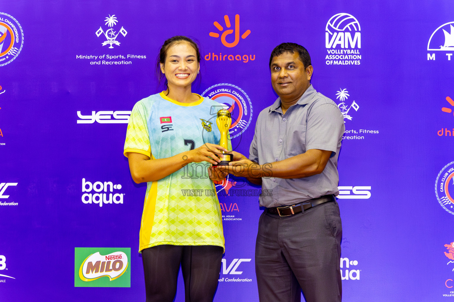 Nepal Police Club vs Humo VC in the Final of CAVA Woman's Volleyball Club Championship 2024 was held in Social Center, Male', Maldives on Saturday, 21st September 2024. Photos: Nausham Waheed / images.mv