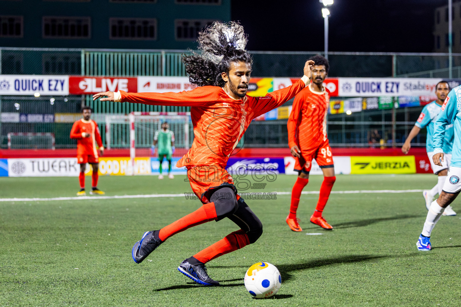 M Kolhufushi VS M Muli in Day 7 of Golden Futsal Challenge 2025 was held on Saturday, 11th January 2025, in Hulhumale', Maldives Photos: Nausham Waheed / images.mv