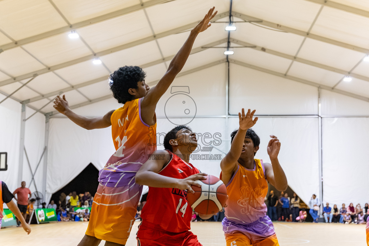 Day 3 of Milo 5 x 5 Junior Challenge 2025 - Basketball tournament held in Basketball Training Center, Male', Maldives on Saturday, 11th October 2025. 
Photos by:  Hassan Simah / Images.mv