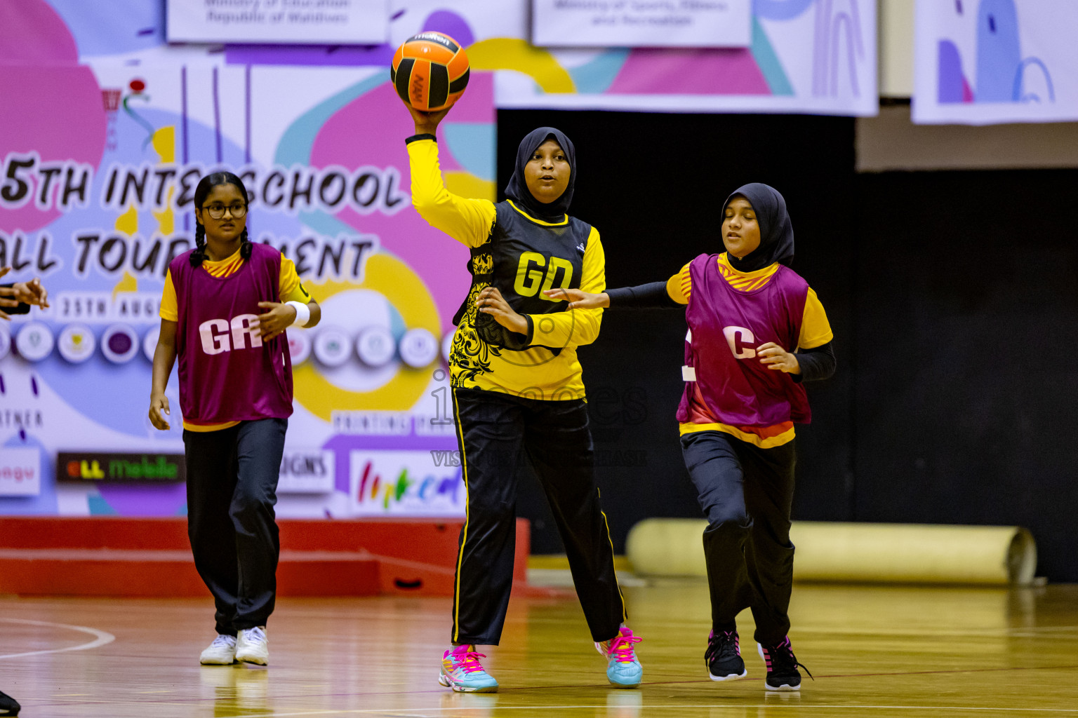 Day 6 of 25th Inter-School Netball Tournament was held in Social Center at Male', Maldives on Thursday, 15th August 2024. Photos: Nausham Waheed / images.mv