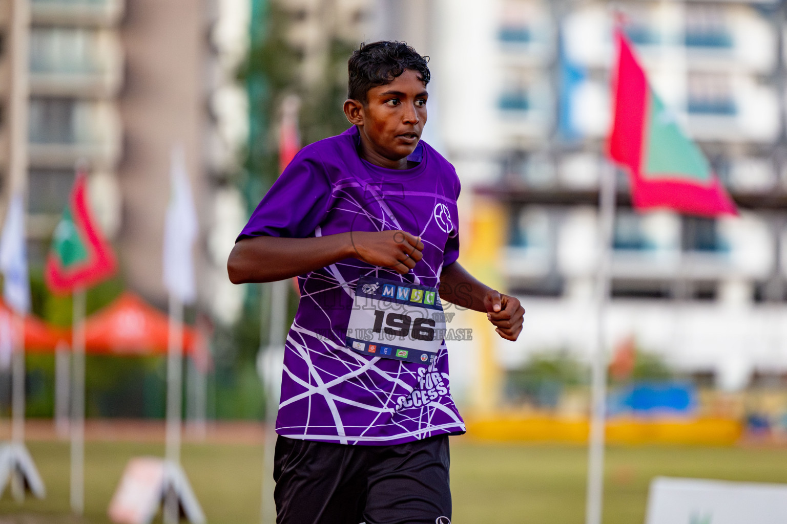 Day 1 of MWSC Interschool Athletics Championships 2024 held in Hulhumale Running Track, Hulhumale, Maldives on Saturday, 9th November 2024. 
Photos by: Hassan Simah / Images.mv