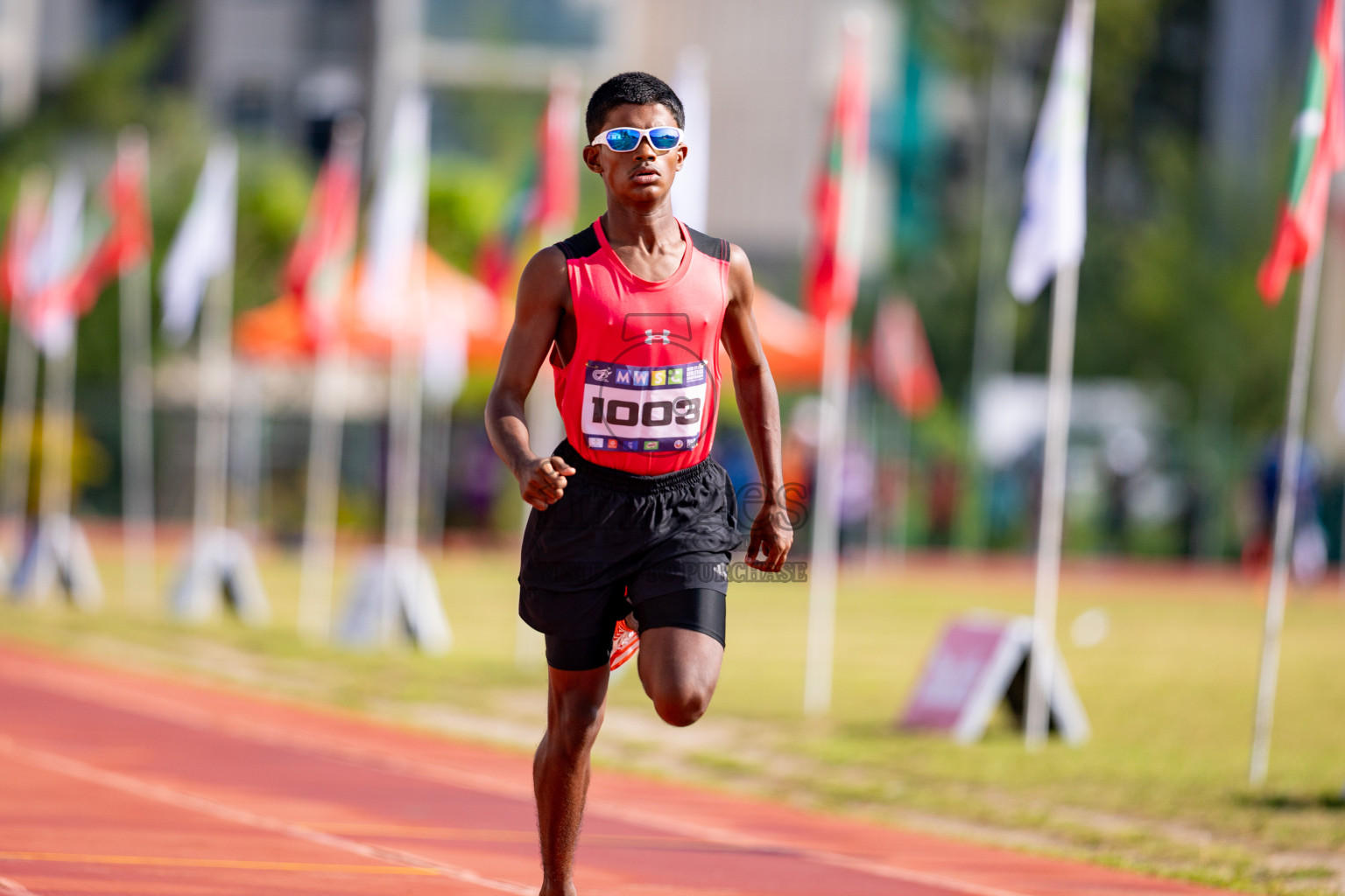 Day 3 of MWSC Interschool Athletics Championships 2024 held in Hulhumale Running Track, Hulhumale, Maldives on Monday, 11th November 2024. 
Photos by: Hassan Simah / Images.mv