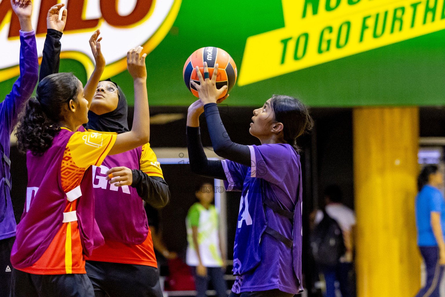 Day 11 of 25th Inter-School Netball Tournament was held in Social Center at Male', Maldives on Wednesday, 21st August 2024. Photos: Nausham Waheed / images.mv