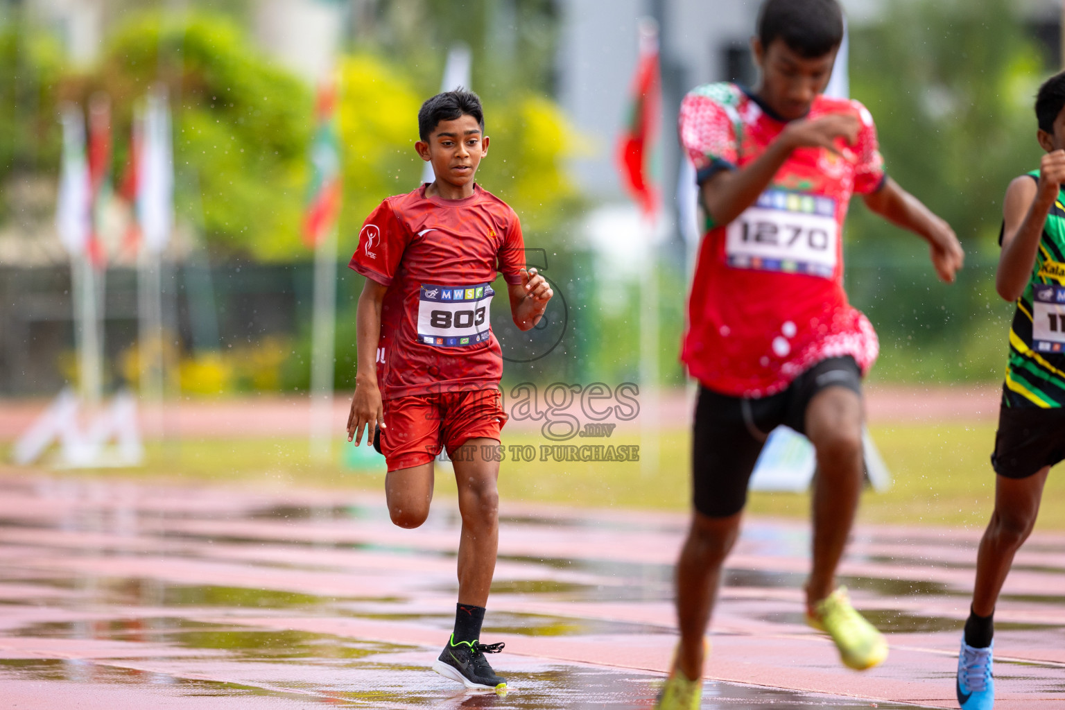 Day 1 of MWSC Interschool Athletics Championships 2024 held in Hulhumale Running Track, Hulhumale, Maldives on Saturday, 9th November 2024. 
Photos by: Ismail Thoriq / images.mv