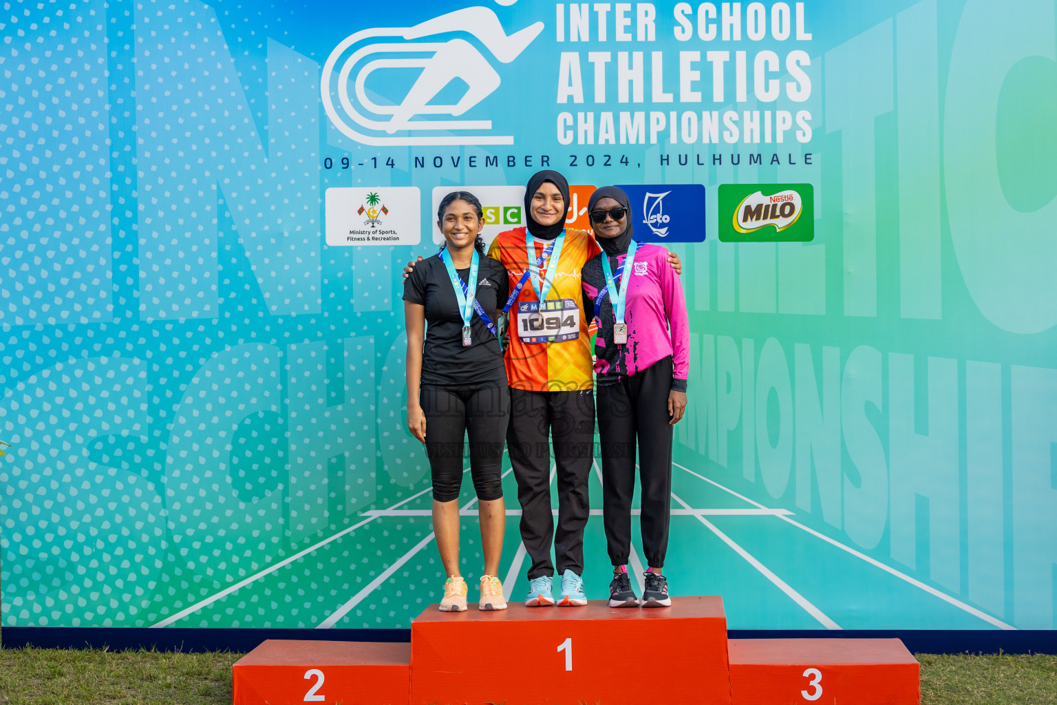 Day 4 of MWSC Interschool Athletics Championships 2024 held in Hulhumale Running Track, Hulhumale, Maldives on Tuesday, 12th November 2024. Photos by: Ismail Thoriq / Images.mv