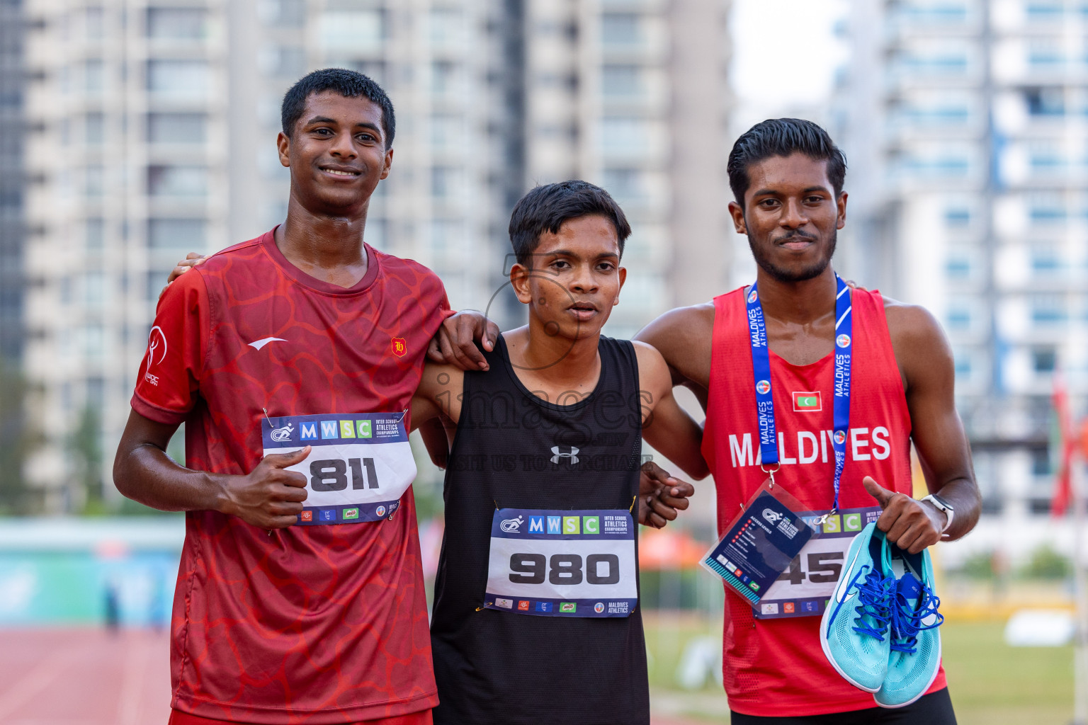 Day 5 of MWSC Interschool Athletics Championships 2024 held in Hulhumale Running Track, Hulhumale, Maldives on Wednesday, 13th November 2024. Photos by: Ismail Thoriq / Images.mv