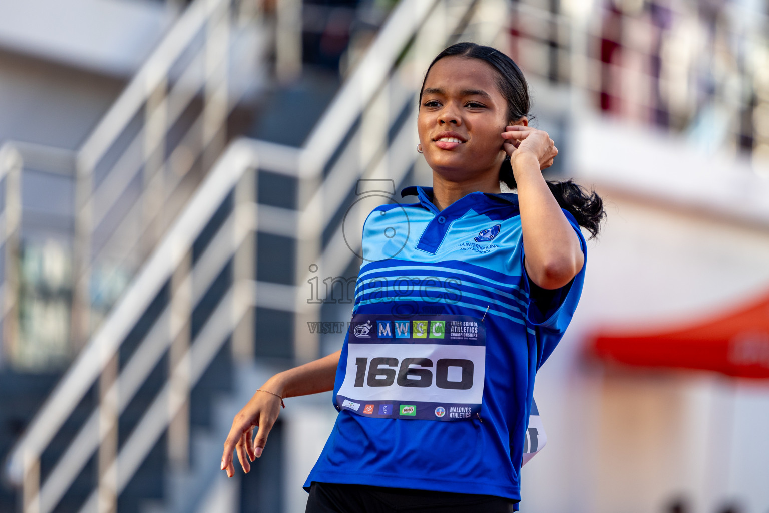 Day 1 of MWSC Interschool Athletics Championships 2024 held in Hulhumale Running Track, Hulhumale, Maldives on Saturday, 9th November 2024. 
Photos by: Hassan Simah / Images.mv