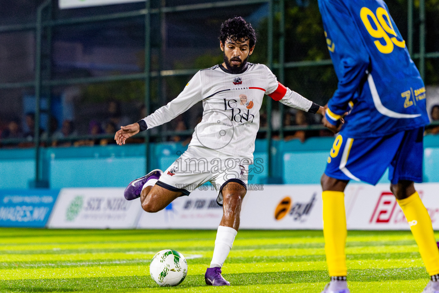 Fools Sc vs Ifhaams in Day 3 of Laamehi Dhiggaru Ekuveri Futsal Challenge 2025 was held on Saturday, 26th July 2025, at Dhiggaru Futsal Ground, Dhiggaru, Maldives Photos: Nausham Waheed  / images.mv