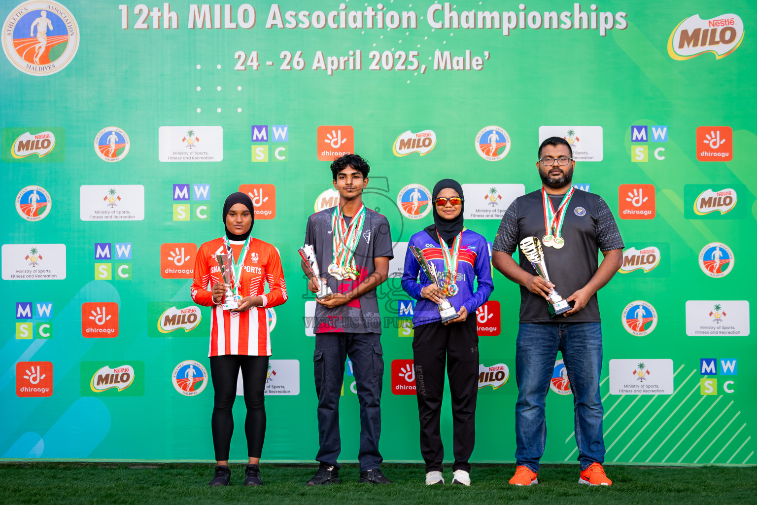 Day 3 of 12th Milo Association Championships was held in Ekuveni Track at Male', Maldives on Saturday, 26th April 2025. Photos: Nausham Waheed / images.mv