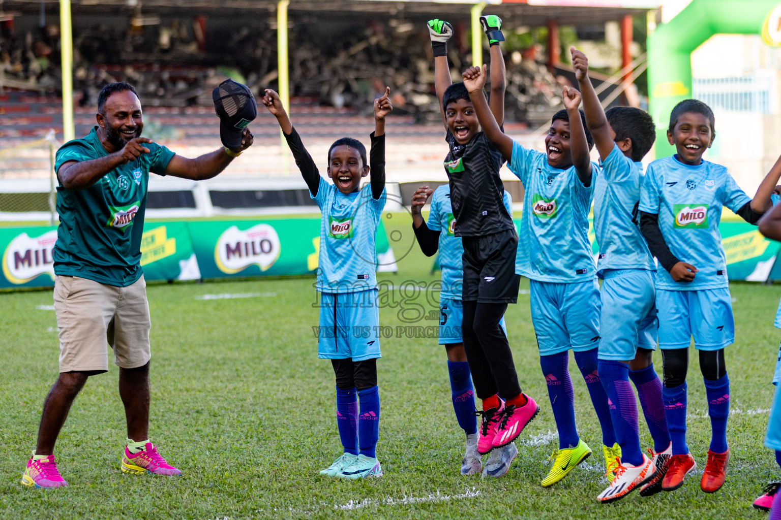 Day 2 of MILO Kids Football Fiesta was held at National Stadium in Male', Maldives on Saturday, 24th February 2024.