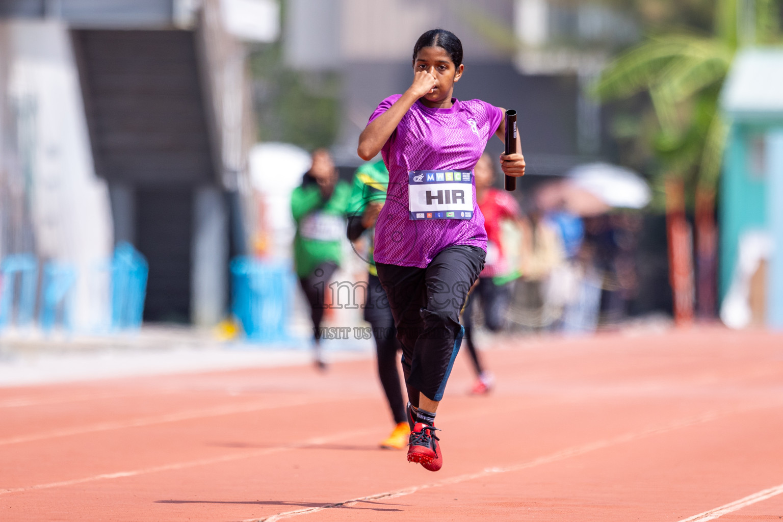 Day 5 of MWSC Interschool Athletics Championships 2024 held in Hulhumale Running Track, Hulhumale, Maldives on Wednesday, 13th November 2024. Photos by: Raif Yoosuf / Images.mv