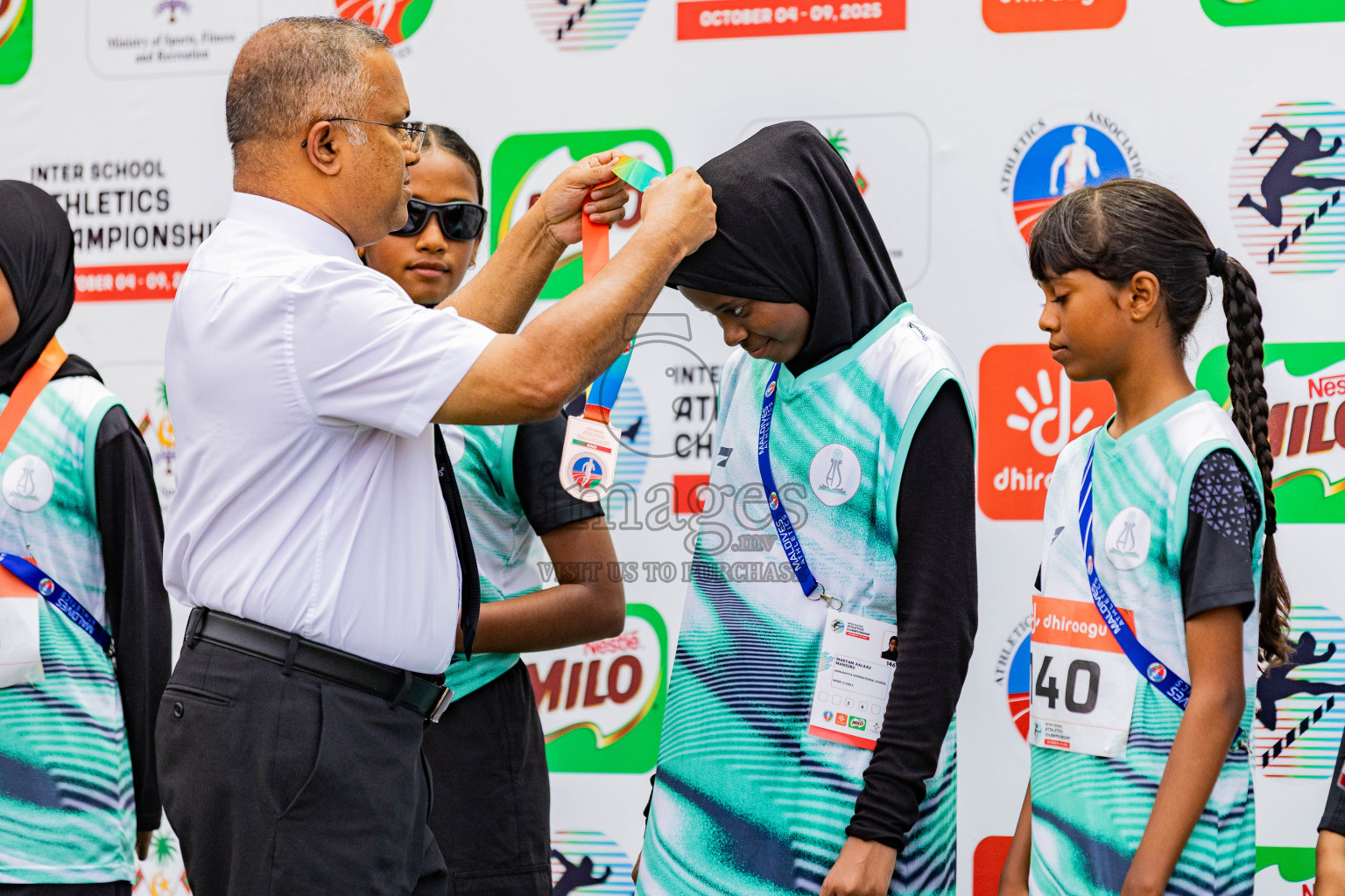 Day 6 of Inter-school Athletics Championship 2025 held in Ekuveni Synthetic Track, Male', Maldives on Sunday, 12th October 2025. Photos by: Areef Adam / Images.mv