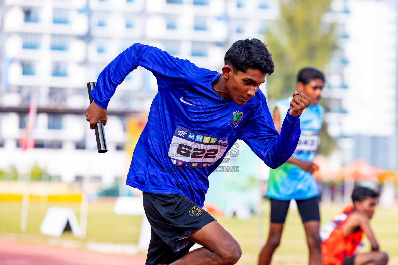 Day 5 of MWSC Interschool Athletics Championships 2024 held in Hulhumale Running Track, Hulhumale, Maldives on Wednesday, 13th November 2024. Photos by: Nausham Waheed / Images.mv