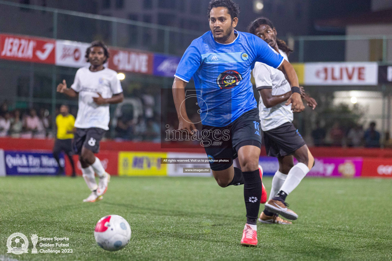 K. Guraidhoo vs TK. Dhiffushi in Day 4 of Golden Futsal Challenge 2023 on 08 February 2023 in Hulhumale, Male, Maldives