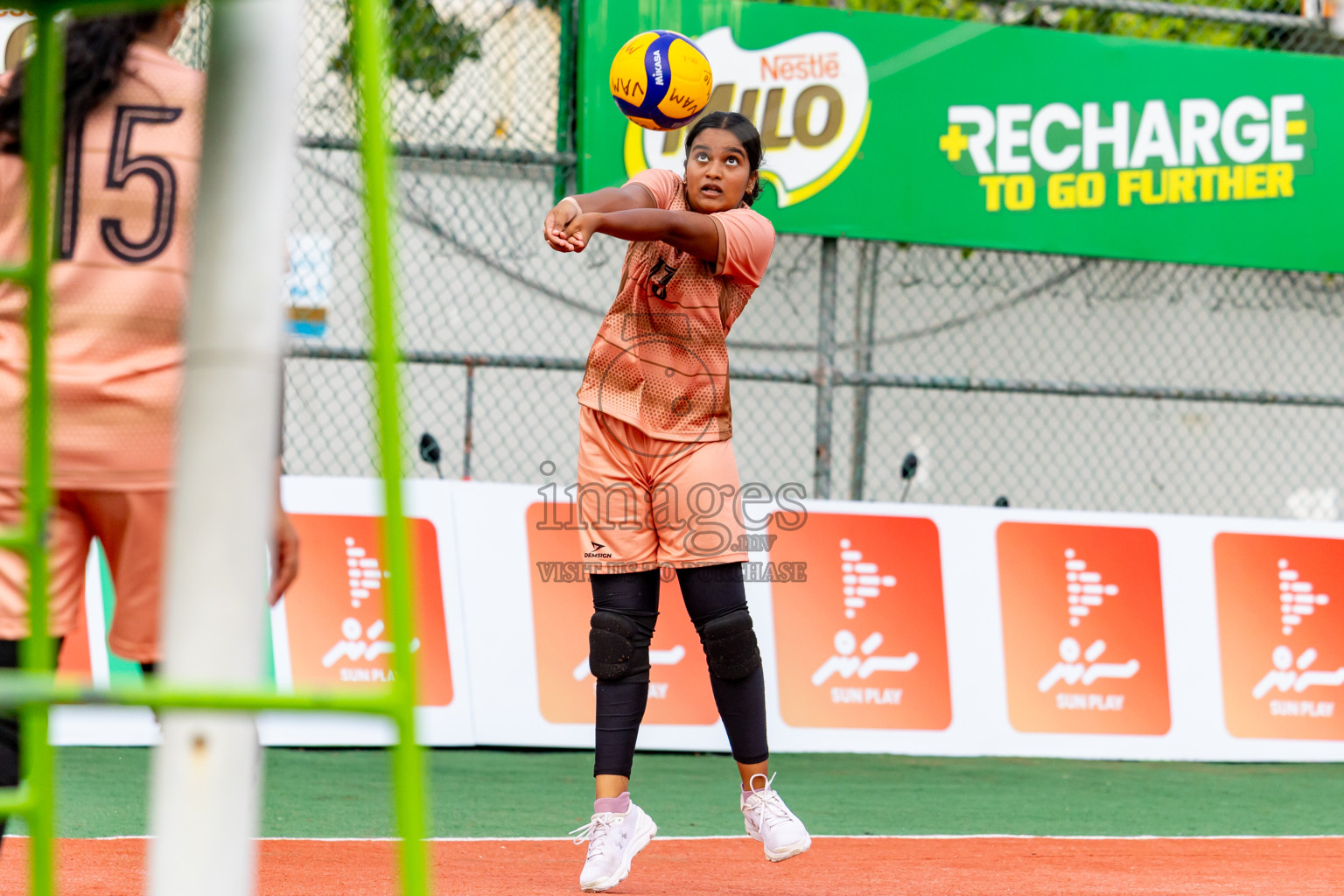 City Sports Club vs Alma Sports Club in Milo National Junior Volleyball Championship 2025 Day 4 was held on Tuesday, 25th November 2025 at Ekuveni Turf Court Male', Maldives. Photos: Nausham Waheed / images.mv