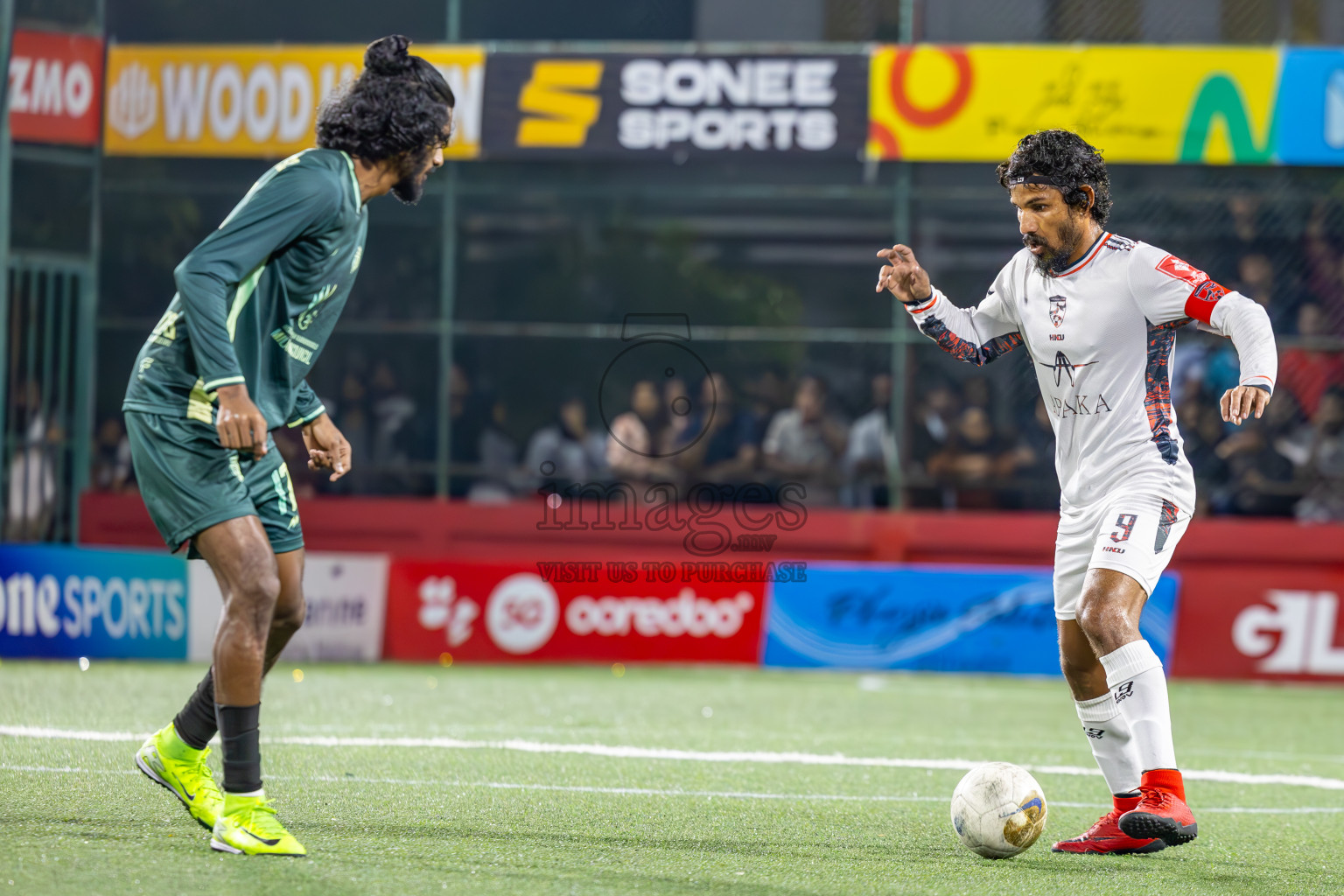 Sh Milandhoo vs R Inguraidhoo in Zone Round on Day 27 of Golden Futsal Challenge 2025 was held on Friday , 31st January 2025, in Hulhumale', Maldives. Photos: Ismail Thoriq / images.mv