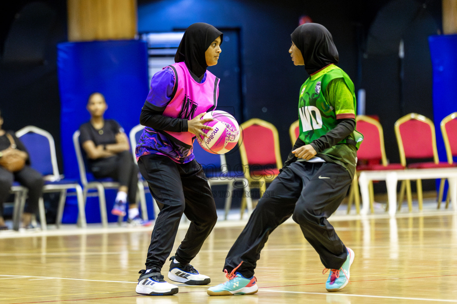 Fionti SA vs N Sports Academy in Day 6  of 3rd Netball Junior Championship, held at Social Center on Friday 24th January 2025 . Photos: Shuu Abdul Sattar / images.mv