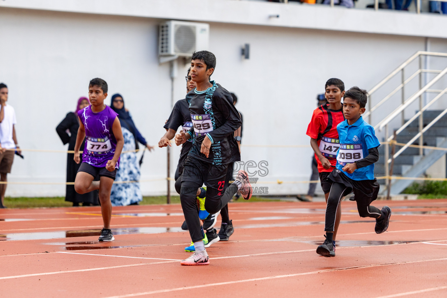 Day 1 of MWSC Interschool Athletics Championships 2024 held in Hulhumale Running Track, Hulhumale, Maldives on Saturday, 9th November 2024. 
Photos by: Ismail Thoriq, Hassan Simah / Images.mv