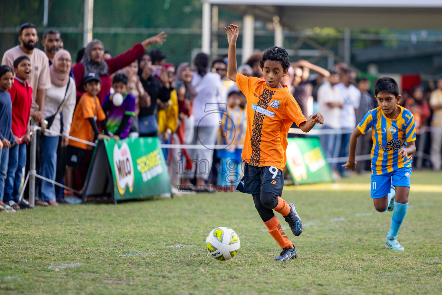 Day 2 of MILO Academy Championship 2025 was held on Friday, 14th February 2025 in Henveiru Stadium. 
Photos: Hassan Simah / Images.mv