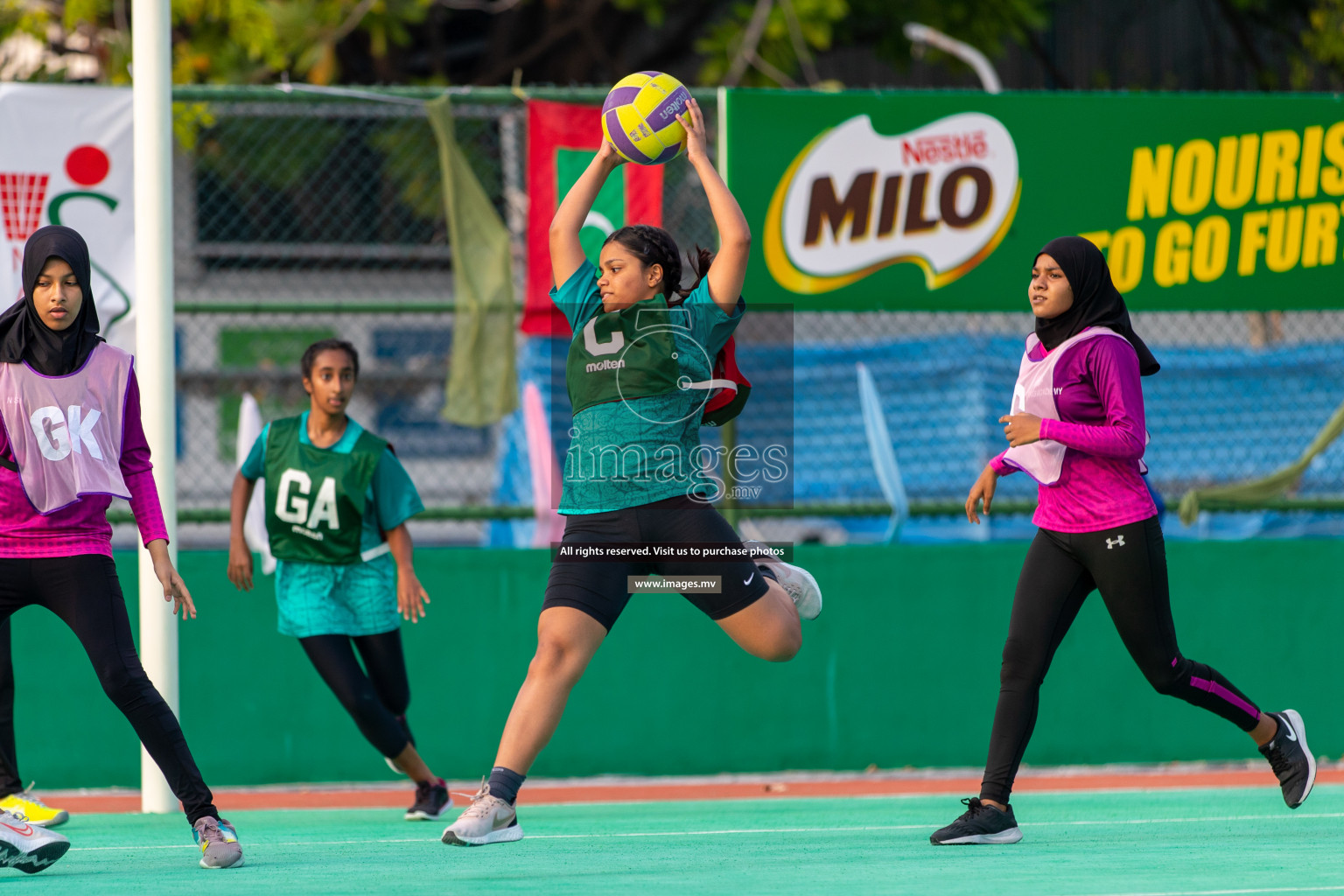 Junior Netball Championship 2022 - Under 14 Final U14 final of Junior Netball Championship 2022 held in Male', Maldives on Friday, 18th March 2022. Photos by Ismail Thoriq