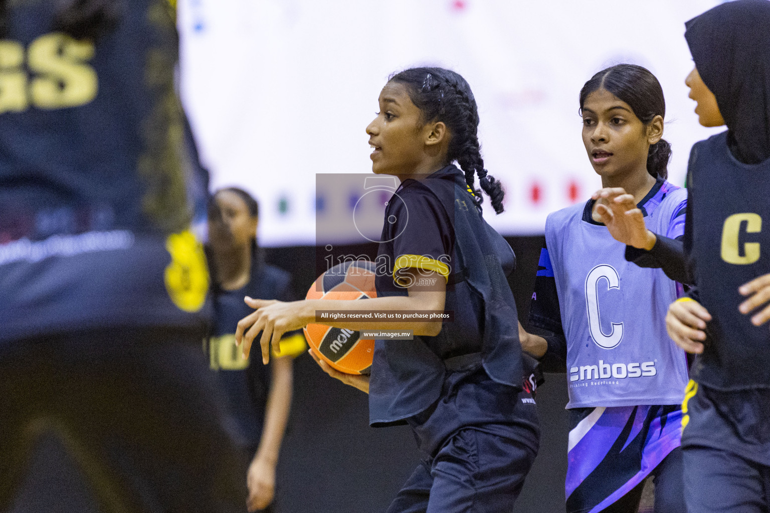 Day 10 of 24th Interschool Netball Tournament 2023 was held in Social Center, Male', Maldives on 5th November 2023. Photos: Nausham Waheed / images.mv